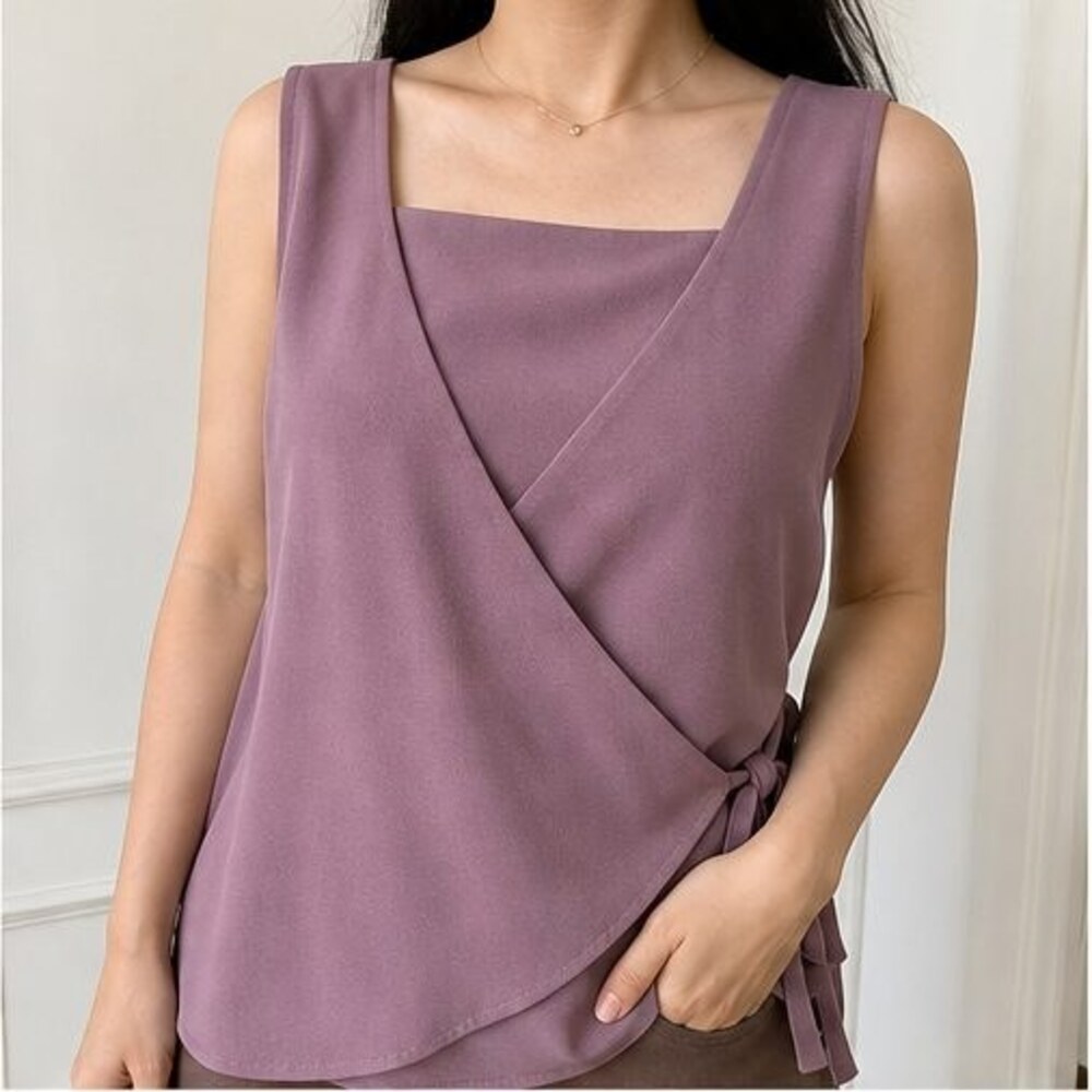 Mauve Ruffle Blouse - Picture 2 of 6